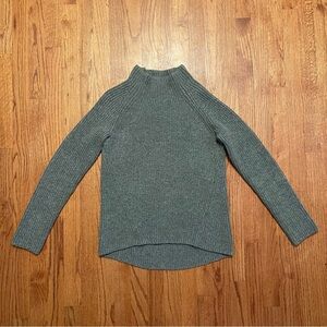 Madewell gray knit mock neck hi low sweater size S
